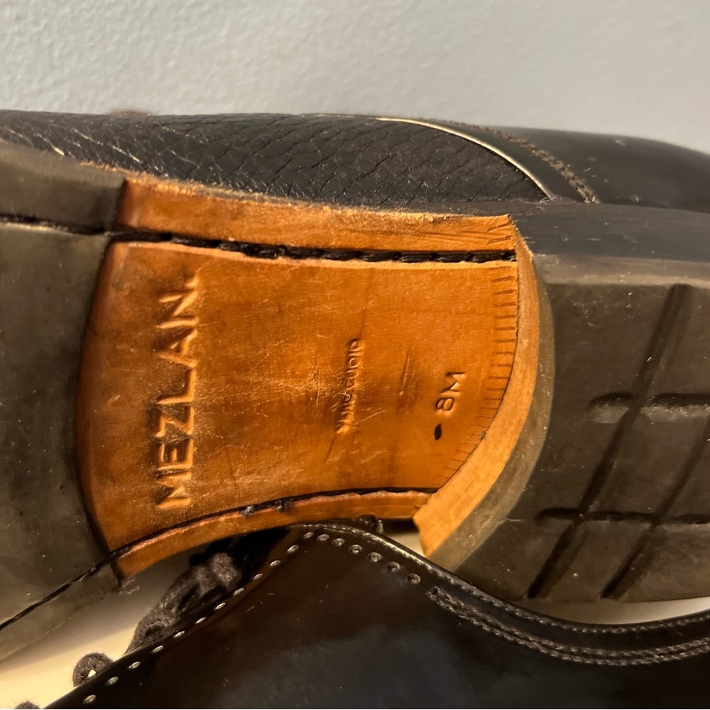 Mezlan Mens Black Leather Lace Up Shoes in Great Condition!! - Picture 10 of 12